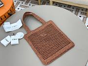 Okify Chloe Summer Banana Raffia Tote Bag In Brown 33x37x2cm  - 3
