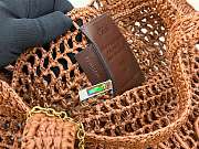 Okify Chloe Summer Banana Raffia Tote Bag In Brown 33x37x2cm  - 2