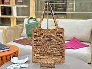 Okify Chloe Summer Banana Raffia Tote Bag In Beige 33x37x2cm  - 1