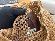 Okify Chloe Summer Banana Raffia Tote Bag In Beige 33x37x2cm  - 3