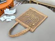 Okify Chloe Summer Banana Raffia Tote Bag In Beige 33x37x2cm  - 2