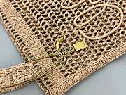 Okify Chloe Summer Banana Raffia Tote Bag In Beige 33x37x2cm  - 4