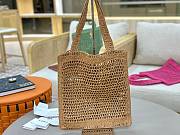Okify Chloe Summer Banana Raffia Tote Bag In Beige 33x37x2cm  - 6