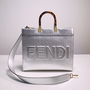 Okify Fendi Sunshine Silver Tote Bag 35x17x31cm