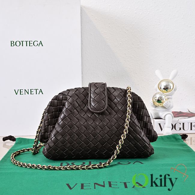 Okify Bottega Veneta Small 1980 Dark Brown Bag 27x15x8cm - 1