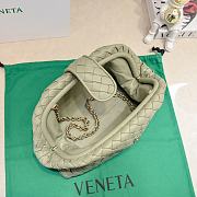 Okify Bottega Veneta Teen Lauren 1980 With Chain Bag In Light Green 31.5x16.5x11cm - 4