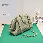 Okify Bottega Veneta Teen Lauren 1980 With Chain Bag In Light Green 31.5x16.5x11cm - 2