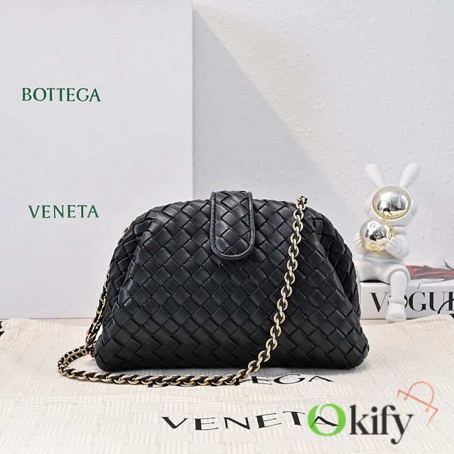 Okify Bottega Veneta Small 1980 Black Bag 27x15x8cm - 1