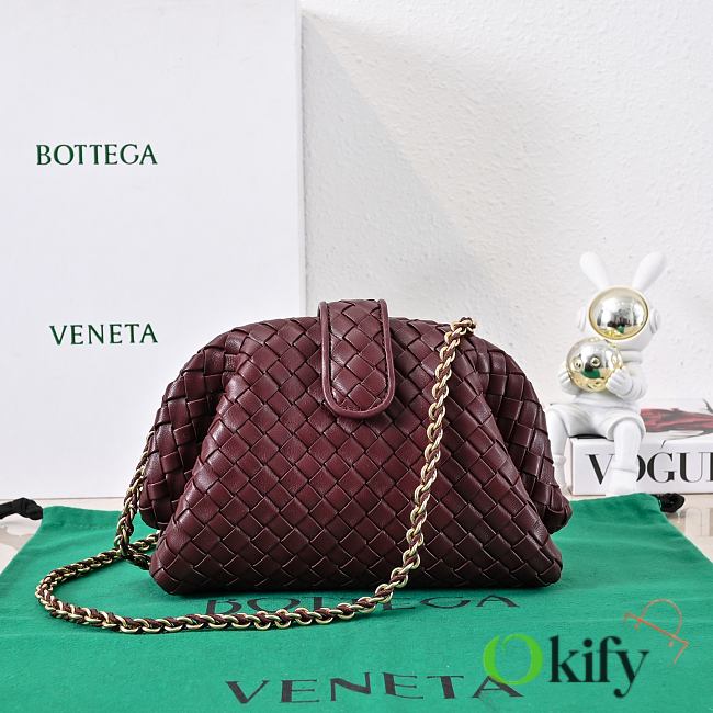 Okify Bottega Veneta Small 1980 Dark Red Bag 27x15x8cm - 1