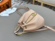 Okify Chloe Small Bracelet Backpack In Beige 22x20x10.5cm - 4
