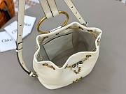 Okify Chloe Small Bracelet Backpack In White 22x20x10.5cm - 2