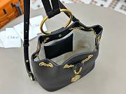 Okify Chloe Small Bracelet Backpack In Black 22x20x10.5cm - 3