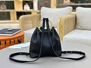 Okify Chloe Small Bracelet Backpack In Black 22x20x10.5cm - 2