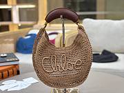Okify Chloe Summer Banana Raffia Hobo Bag In Beige 36x21.5x2cm - 1