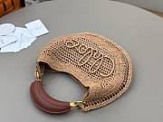Okify Chloe Summer Banana Raffia Hobo Bag In Beige 36x21.5x2cm - 4