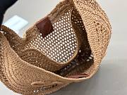 Okify Chloe Summer Banana Raffia Hobo Bag In Beige 36x21.5x2cm - 3