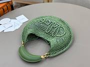 Okify Chloe Summer Banana Raffia Hobo Bag In Green 36x21.5x2cm - 2