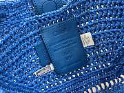 Okify Chloe Summer Banana Raffia Hobo Bag In Blue 36x21.5x2cm - 6