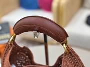 Okify Chloe Summer Banana Raffia Hobo Bag In Brown 36x21.5x2cm - 6