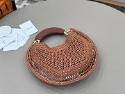 Okify Chloe Summer Banana Raffia Hobo Bag In Brown 36x21.5x2cm - 5