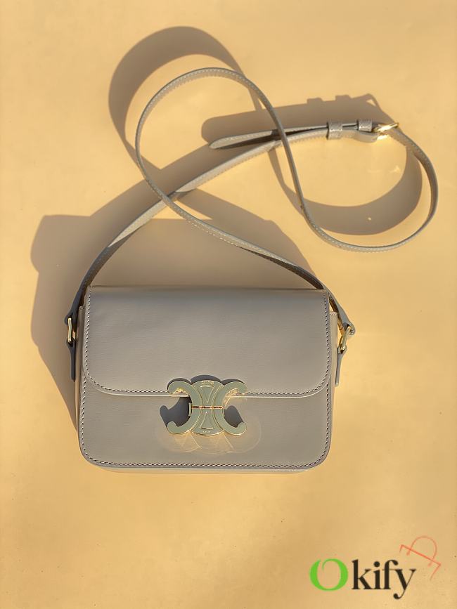 Okify Celine Triomphe Gray Bag 18.5x14x5cm  - 1