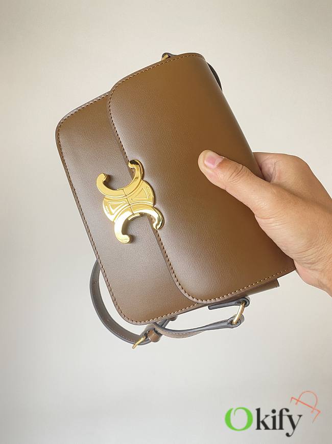 Okify Celine Triomphe Brown Bag 18.5x14x5cm  - 1