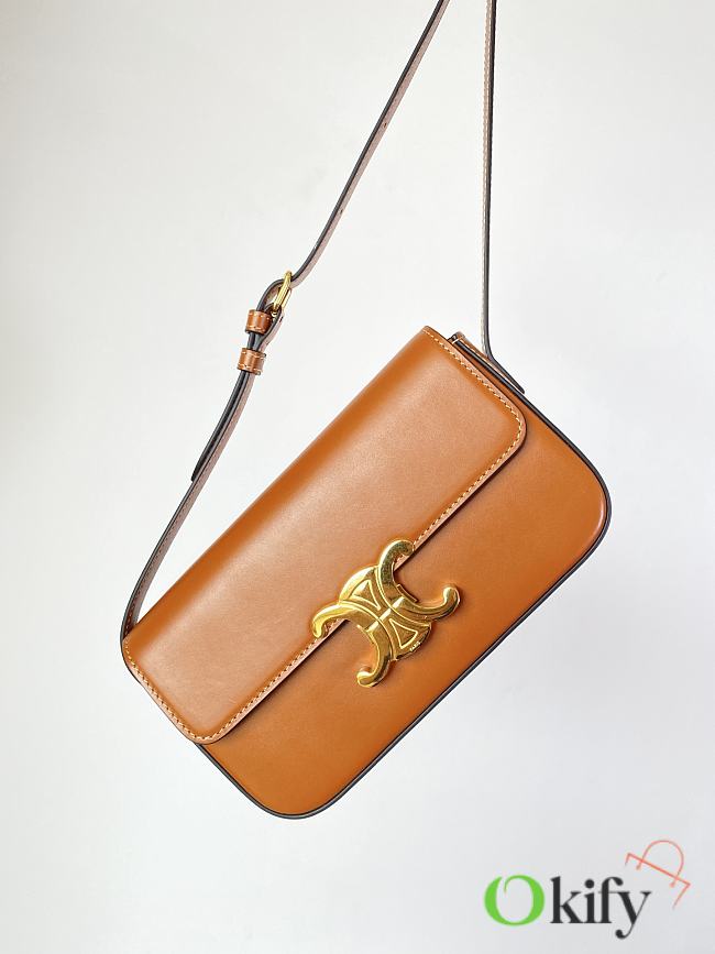 Okify Celine Triomphe Orange Bag 20x10x4cm - 1