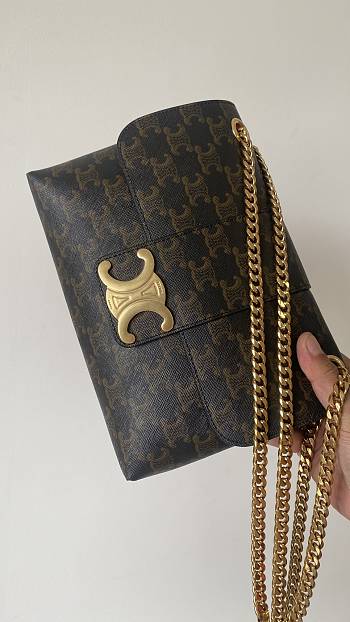 Okify Celine Victoire Bag In Triomphe Canvas 25x15x8cm 