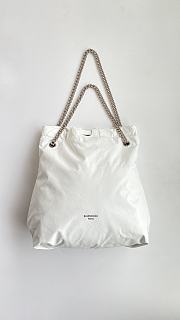 Okify Balenciaga Large Crush Tote Bag In White 36x38x14cm - 1