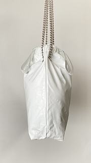 Okify Balenciaga Large Crush Tote Bag In White 36x38x14cm - 6