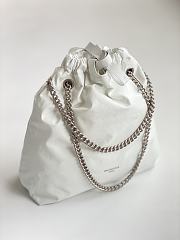 Okify Balenciaga Large Crush Tote Bag In White 36x38x14cm - 5