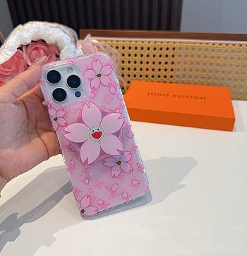 Okify Louis Vuitton Sakura Flowers Pink Phone Case 