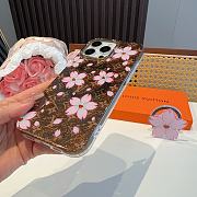 Okify Louis Vuitton Sakura Flowers Brown Phone Case  - 5