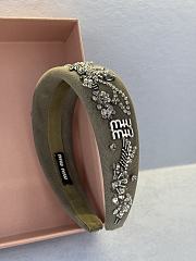 Okify MiuMiu Dark Green Headband 23522 - 5