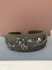 Okify MiuMiu Dark Green Headband 23522 - 4