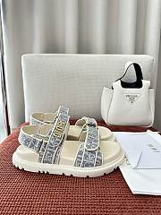 Okify Dior Dioract Oblique Light Blue Sandals EU35-41 - 6