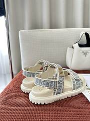 Okify Dior Dioract Oblique Light Blue Sandals EU35-41 - 3