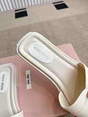 Okify MiuMiu White Slides EU35-40 23535 - 3