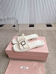 Okify MiuMiu White Slides EU35-40 23535 - 4