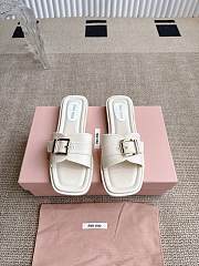 Okify MiuMiu White Slides EU35-40 23535 - 1