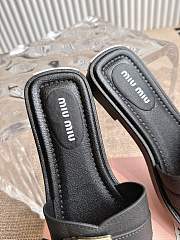 Okify MiuMiu Black Slides EU35-40 23536 - 4