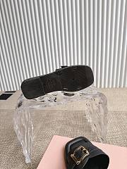 Okify MiuMiu Black Slides EU35-40 23536 - 5