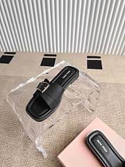 Okify MiuMiu Black Slides EU35-40 23536 - 6