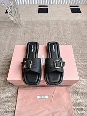 Okify MiuMiu Black Slides EU35-40 23536 - 1
