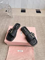 Okify MiuMiu Black Slides EU35-40 23536 - 2