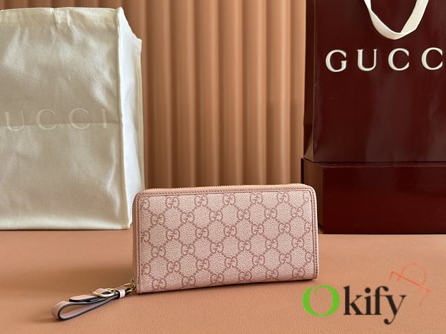 Okify Gucci Emblem Pink Wallet 19x10x2.5cm - 1