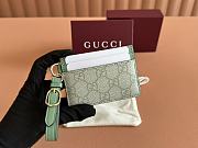 Okify Gucci Emblem Green Card Holder 10x7cm - 1
