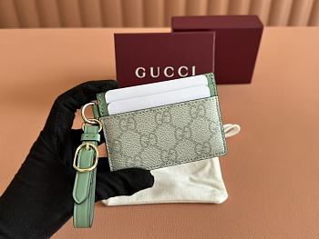 Okify Gucci Emblem Green Card Holder 10x7cm