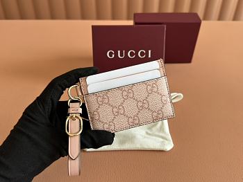 Okify Gucci Emblem Pink Card Holder 10x7cm