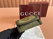 Okify Gucci Blondie Wallet In Green Suede 11x9cm  - 5
